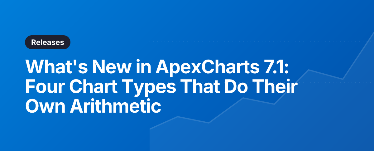 What's New in ApexCharts 7.1: Four Chart Types That Do Their Own Arithmetic