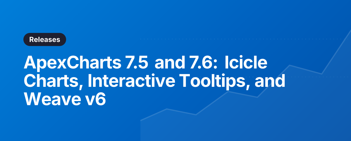 ApexCharts 7.5 and 7.6: Icicle Charts, Interactive Tooltips, and Weave v6