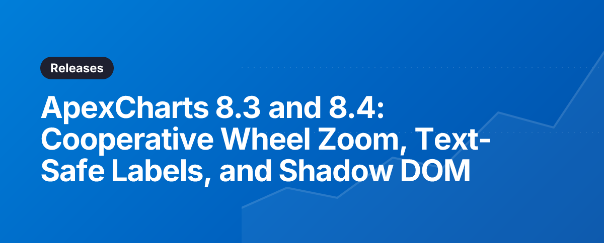 ApexCharts 8.3 and 8.4: Cooperative Wheel Zoom, Text-Safe Labels, and Shadow DOM